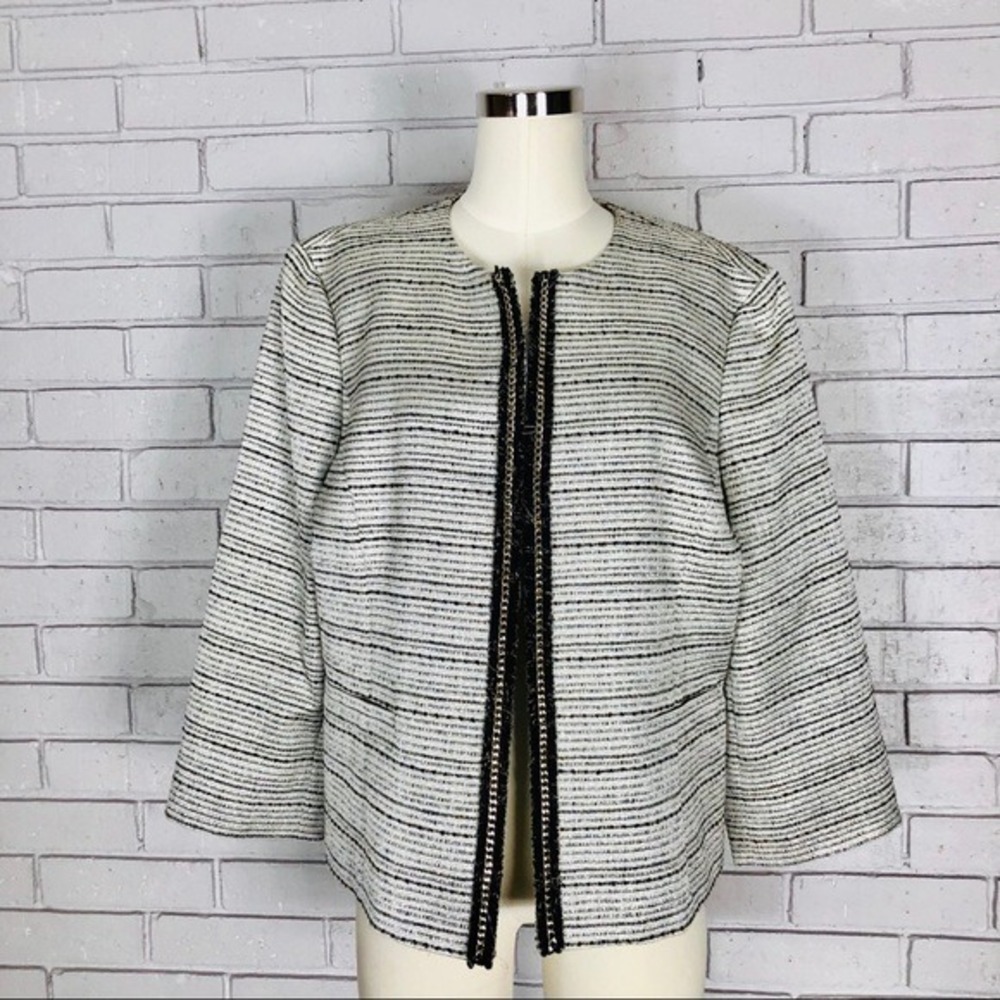 Nipon Boutique Ivory Shimmer Blazer‎